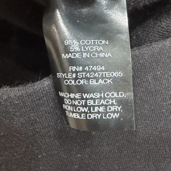 Norma Kamali Sweats Joggers Black Size Small Sweatpants Tapered Lounge Cozy - Picture 9 of 9